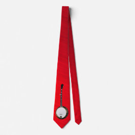 BANJO-TIE-ON GEBÜRSTETE ROTE KIRSCHE KRAWATTE