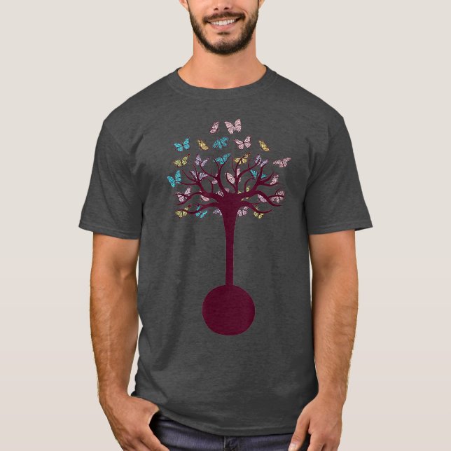 Banjo Tree Folk Music Band Bluegrass Musician T-Shirt (Vorderseite)