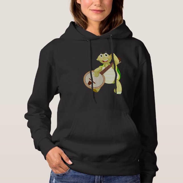 Banjo Turtle Turtle Playing Banjo Hoodie (Vorderseite)