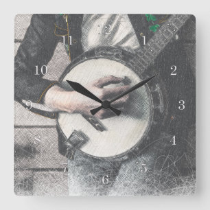 Banjo Wall Clock Quadratische Wanduhr