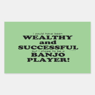 Banjo Wealthy & Success Sticker rectangulaire