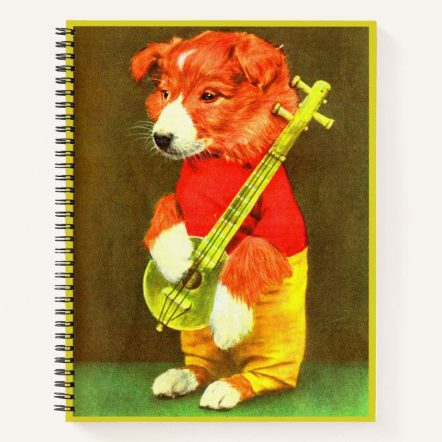 Banjo-Welpe Notizbuch (Vorderseite)