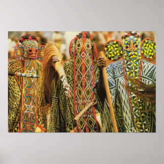 Banjouge Tänzer, Kamerun Poster