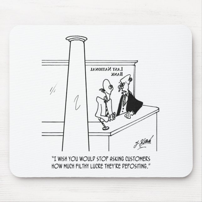 Bank-Cartoon 3635 Mousepad (Vorne)