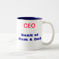 Bank der Mama-u. Vater-Tasse - CEO