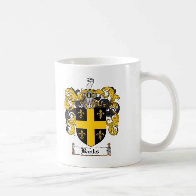 BANK-FAMILIENWAPPEN - BANK-WAPPEN KAFFEETASSE (Rechts)