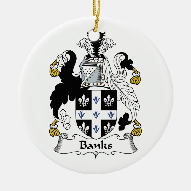 Bank-Familienwappen Keramik Ornament (Vorne)