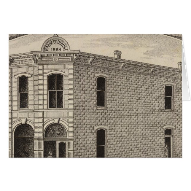 Bank of Downs, Huff Residences, Downs, Kansas (Vorderseite (Horizontal))
