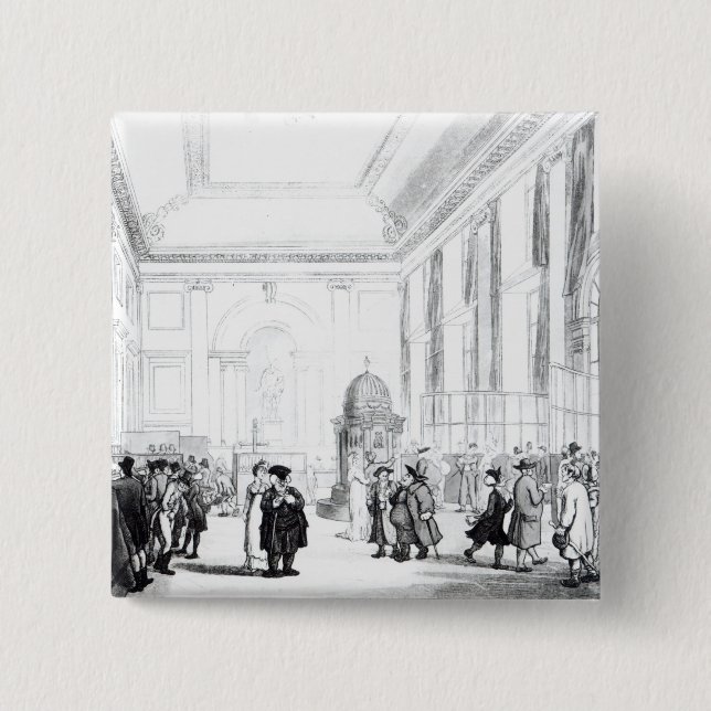 Bank of England, großer Hall, von Ackermanns Button (Vorderseite)