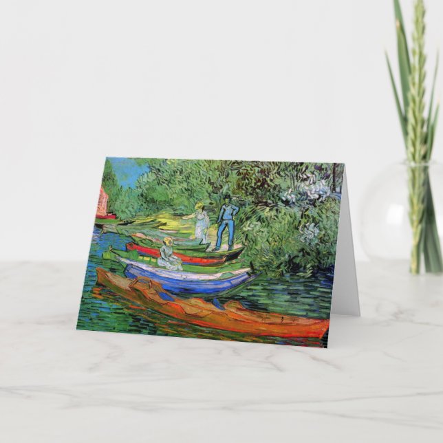 Bank of Oise Auvers Van Gogh Fine Art Karte (Vorderseite)