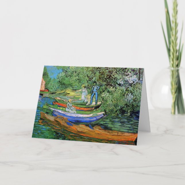 Bank of the Oise in Auvers von Vincent van Gogh Karte (Vorderseite)