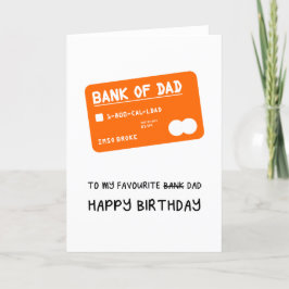 Bank of Vater Funny Vatertag Geldkarte Feiertagskarte