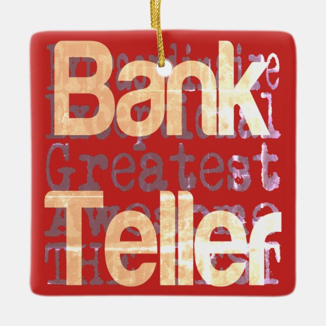 Bank Teller Extraordinaire Keramikornament (Vorderseite)