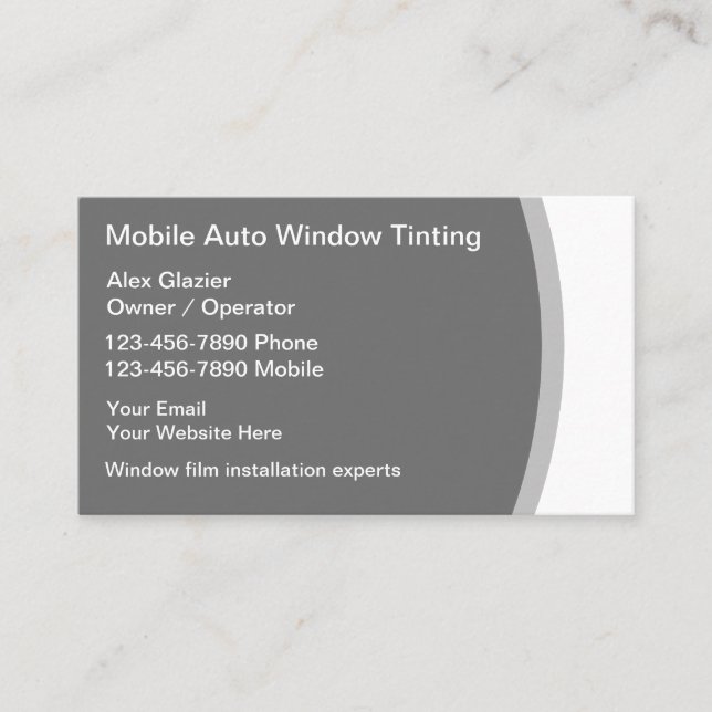 Bankautomobil-Tinting-Visitenkarten Visitenkarte (Vorderseite)