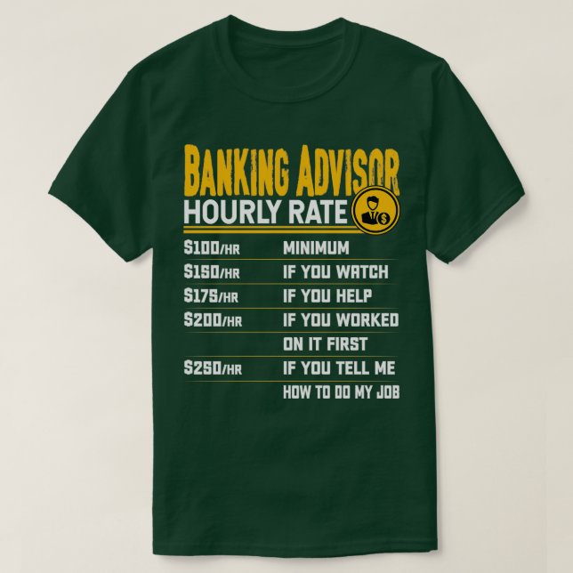 Bankberater für die Bankenzulassung T-Shirt (Design vorne)