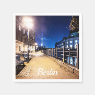 Bänke bei Spree in Berlin, Deutschland Serviette