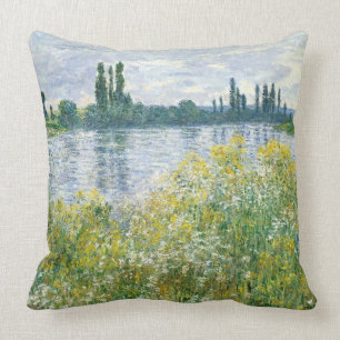 Banken Claude Monets der Seines, Vetheuil, 1880 Kissen
