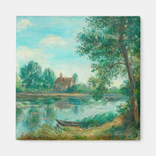 Banken der Loing in Saint-Mammès Alfred Sisley Magnet