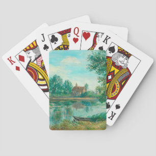 Banken der Loing in Saint-Mammès Alfred Sisley Spielkarten