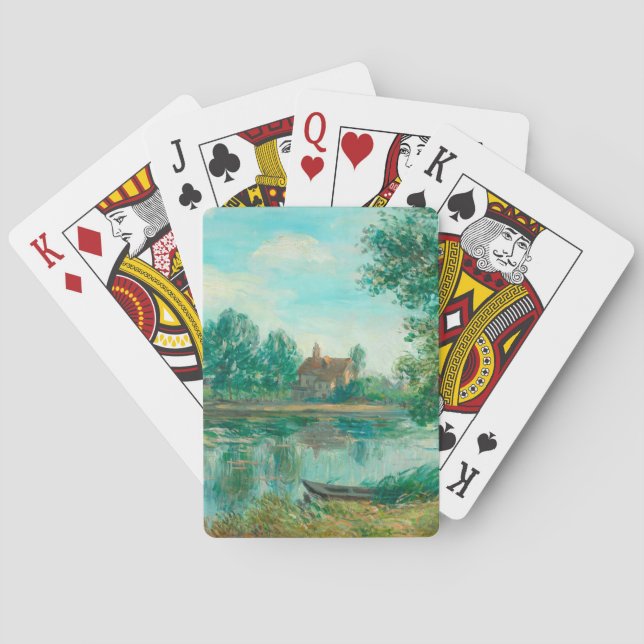 Banken der Loing in Saint-Mammès Alfred Sisley Spielkarten (Rückseite)