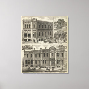 Banken, Wohnsitz, Rumpf-Haus, Smith-Mitte, Kansas Leinwanddruck