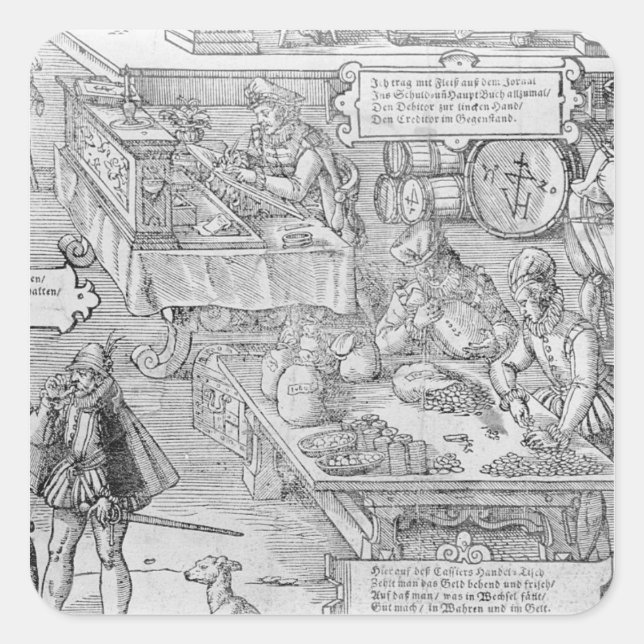 Bankenlandschaft Quadratischer Aufkleber (Vorderseite)
