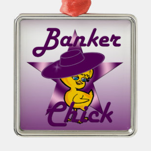 Banker Chick #9 Ornament Aus Metall