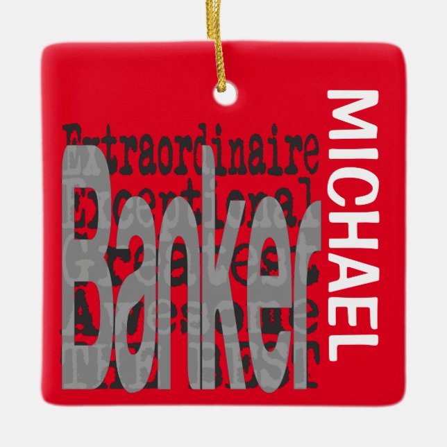 Banker Extraordinaire CUSTOM Keramikornament (Vorderseite)