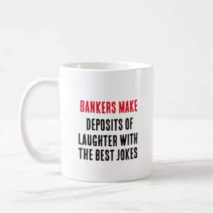 Banker lachen mit dem besten Joo aus Kaffeetasse