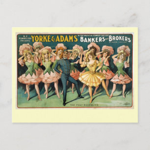 Banker und Broker Vintages Theaterposter Postkarte