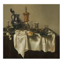 Bankett Piece with Dünnpie by Willem Claesz Heda
