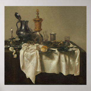 Bankett Piece with Dünnpie by Willem Claesz Heda Poster