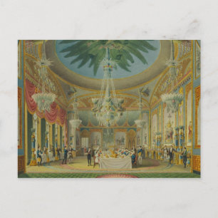 Bankettsaal, aus "Blick auf den Pavillon Royal" Postkarte
