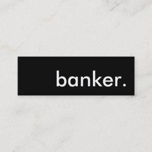 Bankier. Mini Visitenkarte