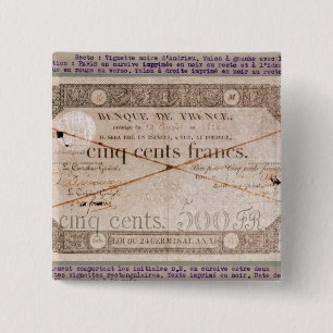 Banknote für 500 Franken vom 24. Keim Button