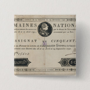 Banknote mit 50 Livren, am 29. Oktober 1790 Button