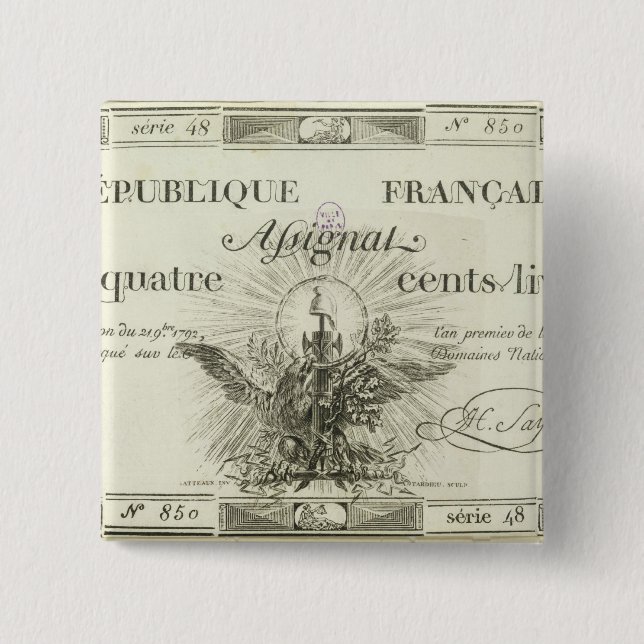Banknote mit vierhundert Livren, am 21. September Button (Vorderseite)
