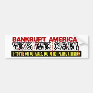 Bankrottes Amerika? Autoaufkleber