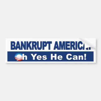 Bankrottes Amerika? Oh ja kann er! Autoaufkleber