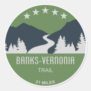 Banks-Vernonia-Weg Runder Aufkleber