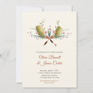 Banksia und einheimische Wildblumen Hochzeitseinla Einladung