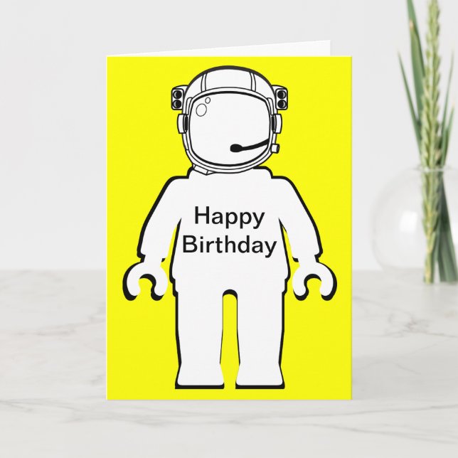 Banksy Art-Astronaut Minifig alles- Gute zum Karte (Vorderseite)