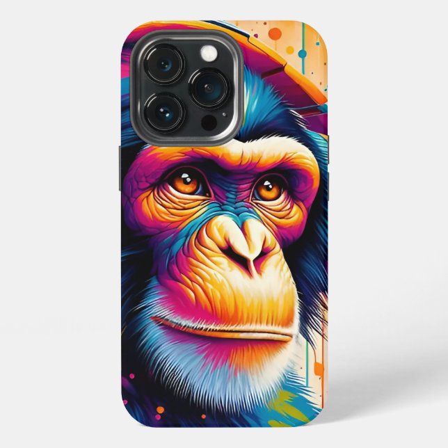 Banksy DJ Monkey Gorilla iPhone 13 Pro Hülle (Hinten)