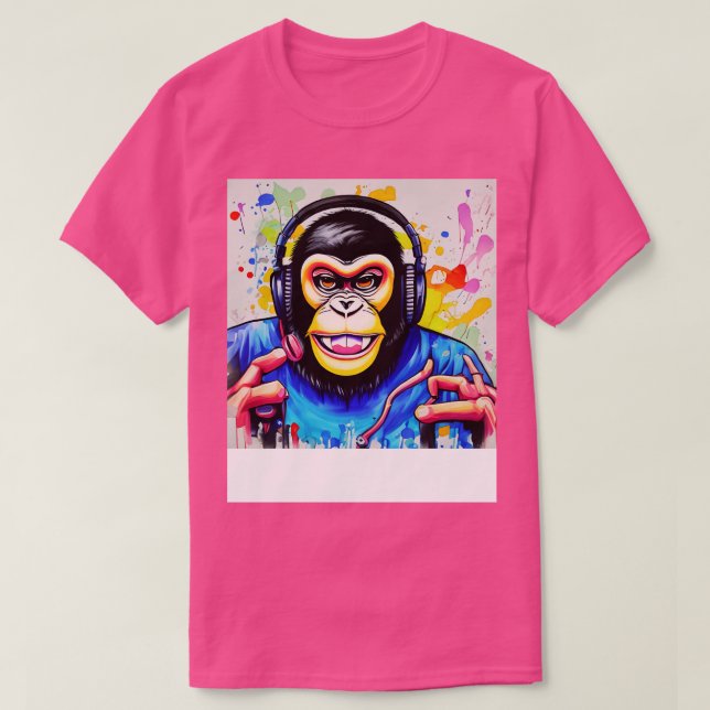 Banksy Dj Monkey T-Shirt (Design vorne)