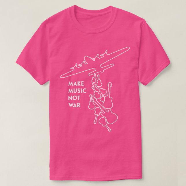 Banksy machen Musik statt Krieg T-Shirt (Design vorne)