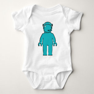Banksy Style Astronaut Minifig Baby Strampler