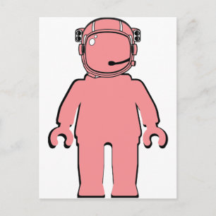 Banksy Style Astronaut Minifig Postkarte