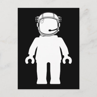 Banksy Style Astronaut Minifig Postkarte