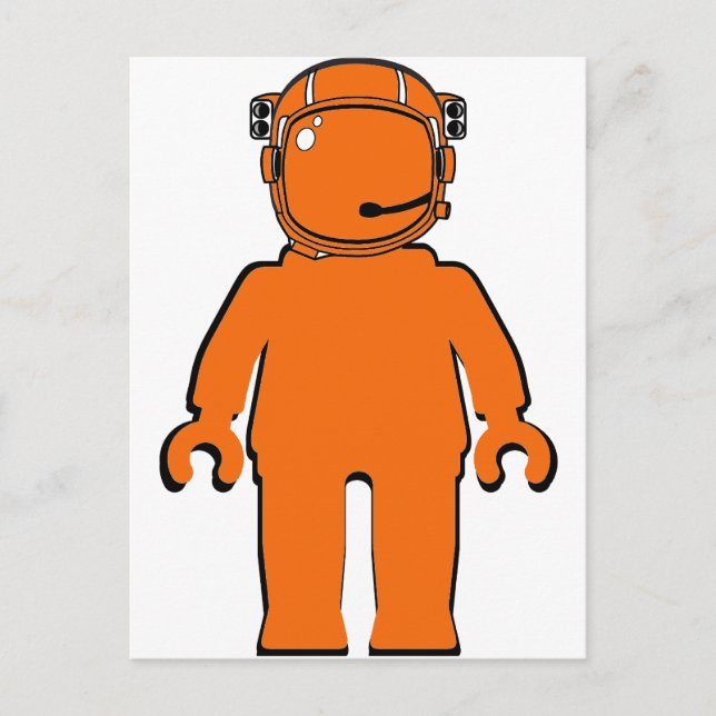 Banksy Style Astronaut Minifig Postkarte (Vorderseite)