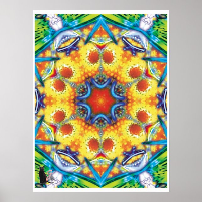Bannapuddin Kinetic Collage Kaleidoscope Poster (Vorne)